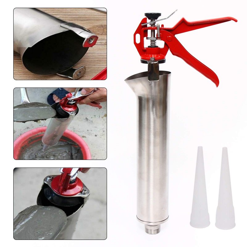 Grouting Tool Hand Caulking Guns Cement Grout Mortar Caulk Pointing Gun Spray Applicator W 2 Nozzle