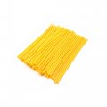 72pcs 24cm Yellow Wheel Rim Spoke Tube Reflector Reflective Strip For Motorcycle 
