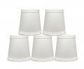 Urbanest Cotton Chandelier Lamp Shades 4-inch Hardback Off White Clip On Set Of 5 