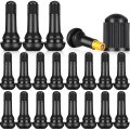 Tallew 20 Pieces Tr413 Valve Stems Tubeless Bulk Rubber Snap-in For 0 453 Inch Rim Holes Black Standard Length Replacement Tool 