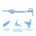 Uxcell 6pcs Safety Hook And Eye Latch 2 5 Iron Gate With Spring Lock For Family Farm Bathroom Doors Barn