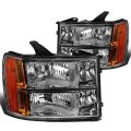 Chrome Housing Amber Corner Headlight Head Lamps Tool Kit Compatible With Gmc Sierra 1500 2500hd 3500 Hd 07-14