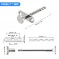 Uxcell Plunger Latches 6 5x80mm 0 26x3 15inch Steel Spring-loaded Bolt Latch For Furniture Bed Door 4pcs