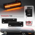 Nslumo Led Front Side Marker Lights Replacement For 82-92 Chevy Camaro Euro Smoked Lens Amber Bumper Signal Parking Light