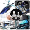 Chiloskit 20 Pair White Hex Nylon Bolts Insulated Screws Plastic Nuts Full Thread Head And Set M3 M4 M5 M6 M5