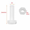 Chiloskit 20 Pair White Hex Nylon Bolts Insulated Screws Plastic Nuts Full Thread Head And Set M3 M4 M5 M6 M5
