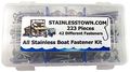 Stainless Steel Boat Repair Assortment Kit K18boat 223 Piece 18-8 Screw Nut Bolt And Washer Set For Watercraft Rustproof 