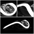 Auto Dynasty Pair Of Led Daytime Running Light Smoked Housing Clear Corner Headlight Lamps Compatible With Pontiac Grand Am