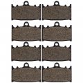 Niche Brake Pad Set For Kawasaki Ninja Zx6r Zzr600 Suzuki Sv1000s 43082-1142 Front Organic 4 Pack
