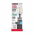 Satco 6pk 5 5w B11 Led 4000k Candelabra Base Dimmable 60w Equiv