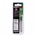 Trend Craftpro Straight Two Flute Router Cutter Bit 1 4 Inch Shank 15 32 Diameter 3 Cut Length Tungsten Carbide Tipped C019ax1