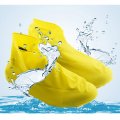 Pretyzoom 1 Pair Reusable Silicone Shoe Covers Waterproof Non Slip Protector Overshoes For Indoor Outdoor Size L Yellow