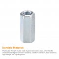 Uxcell 3pcs M14x19x45mm Coupling Nuts Galvanized Carbon Steel Hex Threaded Rod Coupler For Furniture Electronic Industrial