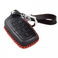 Zorratin Leather Key Cover Keychain Hook For Toyota 2019 Land Cruiser 2021 Venza Rav4 Prime Hilux 