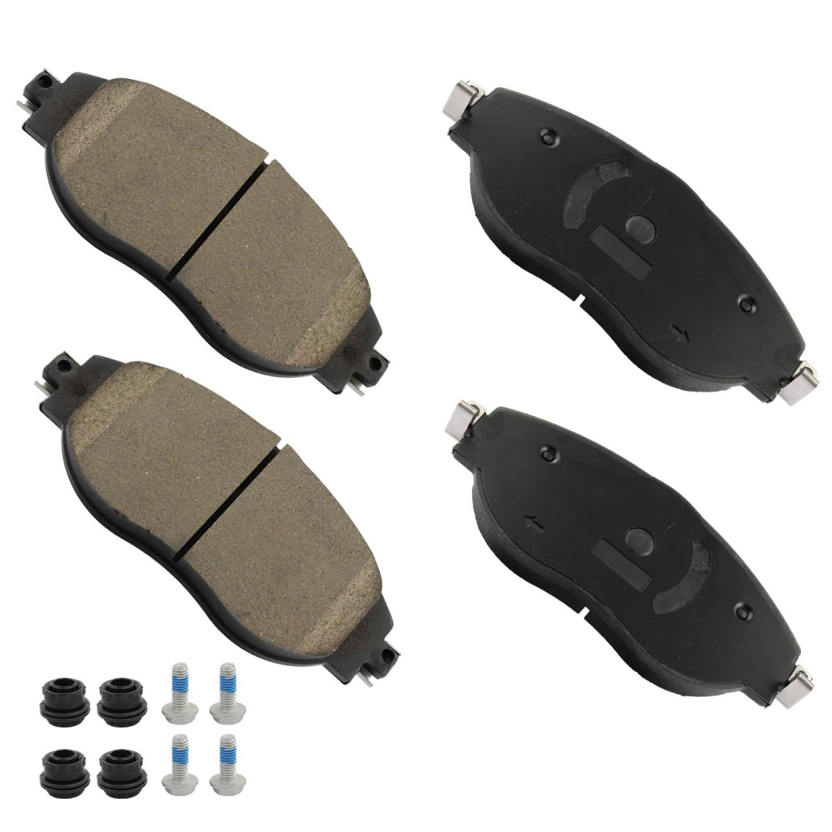 Front Ceramic Disc Brake Pad Set D1633 For Audi A3 Q3 S3 And Volkswagen Arteon Cc Golf R Gti Jetta Tiguan 4 Pieces With