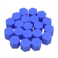 20pcs 17mm Blue Silicone Car Wheel Lug Nut Bolt Hub Covers Screw Dust Caps 