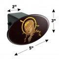 Dark Angel Woman With Gold Halo Oval Tow Trailer Hitch Cover Plug Insert