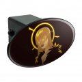 Dark Angel Woman With Gold Halo Oval Tow Trailer Hitch Cover Plug Insert 