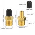 Uxcell Universal 1 4 Inch Npt Tank Valve Air Compressor Fill With Anti-corrosion Brass And Caps Durable Gold Tone 4pcs