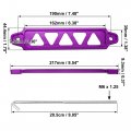 X Autohaux 220mm Universal Hollow Aluminum Alloy Car Battery Hold Down Mount Bracket Set Purple 5 Holes 8 Inch Bolt