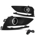 Auto Dynasty Pair Projector Front Driving Fog Light Lamps W Bezel Cover Switch Compatible With 16-18 Chevy Cruze