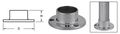 C R Laurence Hr15ybs Crl Brushed Stainless Full Flange For 1-1 2 Tubing 