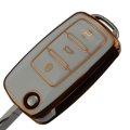 Tpu Flip Key Fob Cover Protector For Volkswagen Vw Beetle Cc Eos Golf Gti Jetta Passat Tiguan Touareg 3 Buttons 