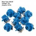 X Autohaux 10pcs Dc 12v T5 5050 Led Dashboard Light Blue For Car Internal