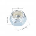 Uxcell 10 -24 Nylon Insert Hex Lock Nuts Carbon Steel White Zinc Plated Pack Of 25
