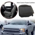 Gxywady Driver Side Bottom Cloth Seat Cover With Foam Cushion Replacement For 2007-2014 Chevy Silverado 1500 2500hd 3500hd