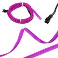 2 Meter 6ft Neon El Wire String Strip Purple Cold Light Glow With Cigarette Lighter For Car Interior Decoration