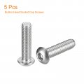 Uxcell 3 8-16x1-1 2 Button Head Socket Cap Screws 5pcs 304 Stainless Steel Fasteners Hex Bolts Full Thread Drive