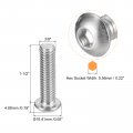 Uxcell 3 8-16x1-1 2 Button Head Socket Cap Screws 5pcs 304 Stainless Steel Fasteners Hex Bolts Full Thread Drive