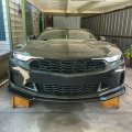 Hecasa Front Bumper Lip Spoiler Splitter Compatible With 2016-2023 Chevrolet Chevy Camaro Ss V8 Lower Protector Kit Matte Black