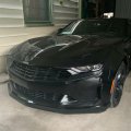 Hecasa Front Bumper Lip Spoiler Splitter For 2016-2023 Chevrolet Chevy Camaro Ss V8 Lower Protector Kit Matte Black Plastic