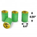 Alien Abduction Hazard Warning Sign Tire Rim Wheel Aluminum Valve Stem Caps