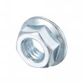 Uxcell 7 16 -14 Serrated Flange Hex Lock Nuts Carbon Steel Zinc Plated 20pcs