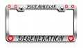 Puck Macular Degeneration Causes Chrome Metal License Plate Frame Heavy Duty Steel Tag Holder For Us And Canada Vehicles 12 5 X 