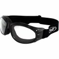 Global Vision Red Baron Motorcycle Aviator Goggles Black Padded Frame W Clear Lens 