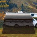 Awnlux Rv Awning Sun Shade Screen With Zipper 9 X 15 3 Black Tentproinc Mesh Sunshade Camper Trailer Uv Blocker Completed Kits 