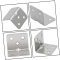 Gleavi 12pcs Stainless Steel Corner Code Bracket Commercial Shelving Store Wall Accent Decor Rust-proof Brackets Durable