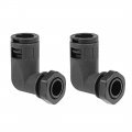 Uxcell Corrugated Tube Connector 90 Degree Ad10 Conduit Hose Joint Clamps 2pcs