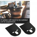 G-plus 2500lb 2600lb Steel Upper D Plate Mounting Brackets Air Bag Suspension Pair