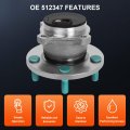 Ocpty 1pc New Premium 512347 Rear Wheel Bearing And Hub Assembly Fit For 5-lug With Abs 2004 2005 2006 2007 2008 2009 2010 2011