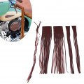 Newsmarts Hand Grip Wrap Tassel Covers Clutch Lever Fringe Brake Streamer Leather Red Motorcycle For 22mm 25mm Universal