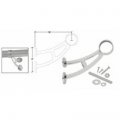 C R Laurence Frbb15bs Crl Brushed Stainless Bar Foot Railing Bracket For 1-1 2 Tubing 