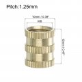 Uxcell Knurled Insert Nuts 16pcs M8 X 12mm L 10mm Od Thread Printing Brass Female Threadeds Heat Set Insert Embedment