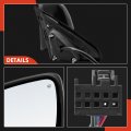A-premium Driver Side Power Door Mirror Compatible With Jeep Wk2 Series Grand Cherokee 2011-2018 Heated Manual Folding Black