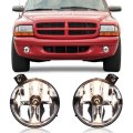 Fog Lights For Dakota 2001-2004 Fit Durango 2001-2003 Front Bumper Lamps Clear Lens Halogen 