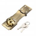 Uxcell Keyed Hasp Lock 135mm Twist Knob Locking For Door Cabinet Alike Bronze Tone